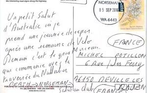 Des nouvelles d'Australie...