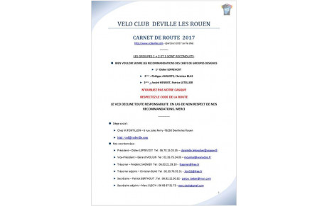 Carnet de route 2017