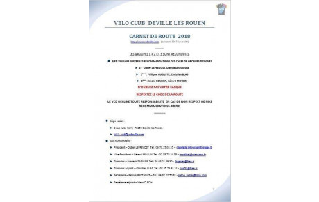 carnet de route 2018