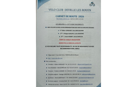 Carnet de route 2026